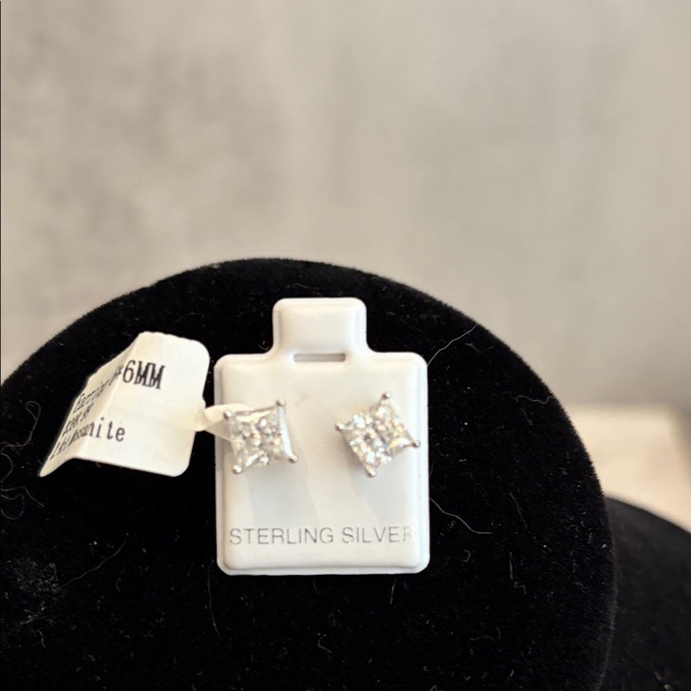 Sterling Silver Moissanite Stud Earrings 2.4ct